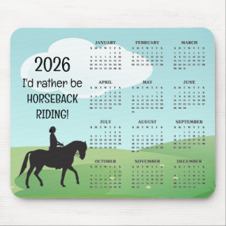 Horseback Riding 2025 Calendar Mouse Mat