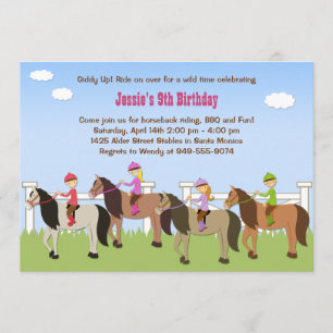 Horseback Riding Birthday Party Invitation