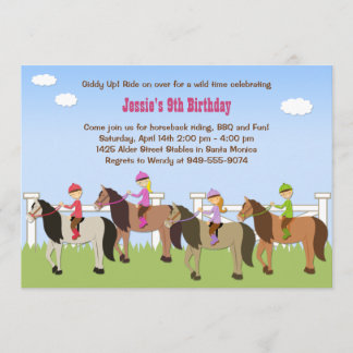 Horseback Riding Birthday Party Invitation