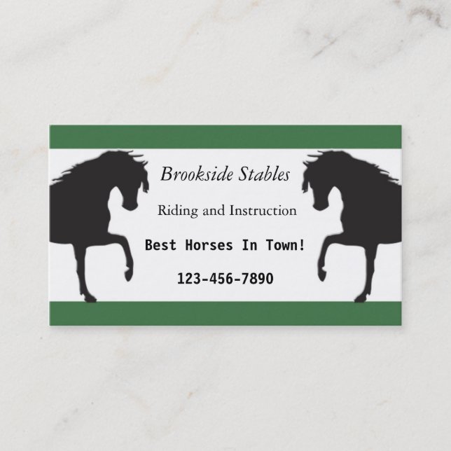 Horseback Riding Business Card (Front)