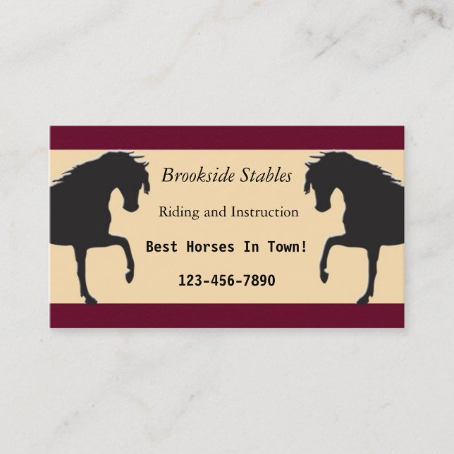 Horseback Riding Business Card (Front)