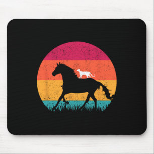 Horseback Riding Cat Ride Horses Funny Cats Horse Mouse Mat
