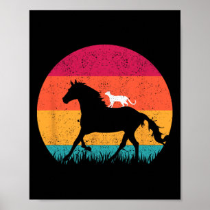 Horseback Riding Cat Ride Horses Funny Cats Horse Poster