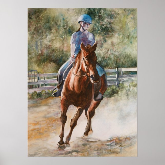 Horseback Riding Equestrian Canvas Print (Front)