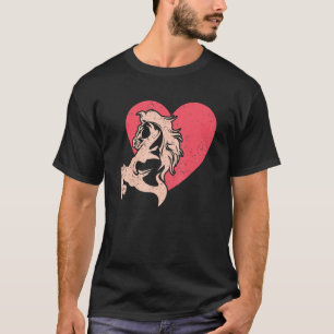 Horseback Riding Equestrian Heart Horse T-Shirt