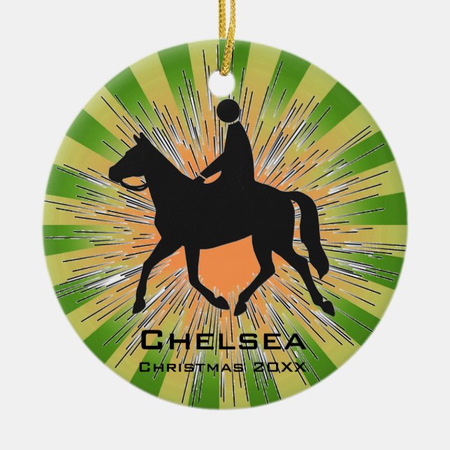 Horseback Riding Equestrian Ornament (Front)
