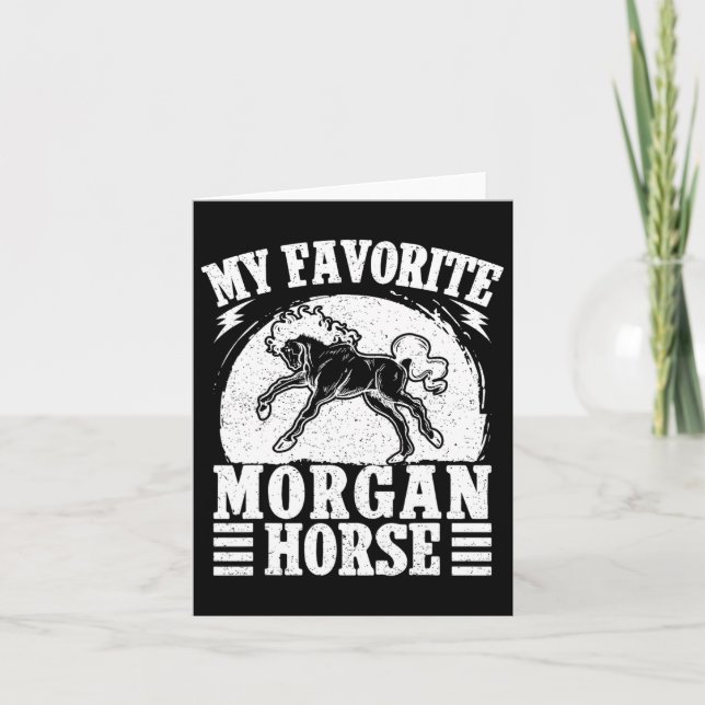 Horseback Riding Favourite Morgan Horse Rider  Card (Front)