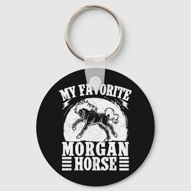 Horseback Riding Favourite Morgan Horse Rider  Key Ring (Front)