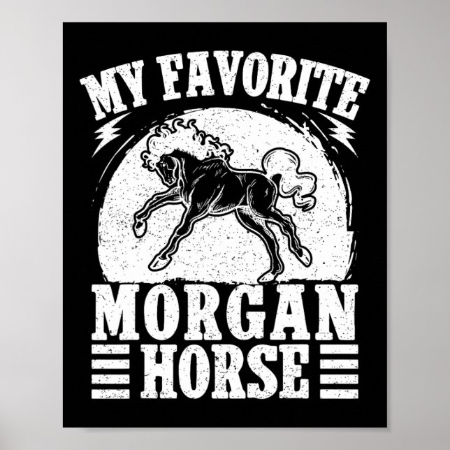 Horseback Riding Favourite Morgan Horse Rider  Poster (Front)