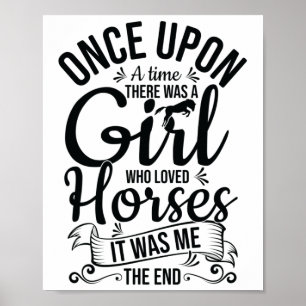 Horseback Riding Girl Funny Horse Girl Riding Barr Poster