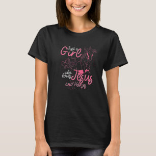 Horseback Riding Girls Horse Rider Women Jesus Hor T-Shirt