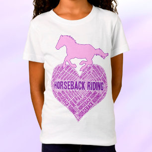 Horseback Riding Heart with Wild Pony T-Shirt