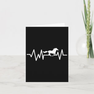 Horseback Riding Heartbeat Equestrian Rodeo  Card