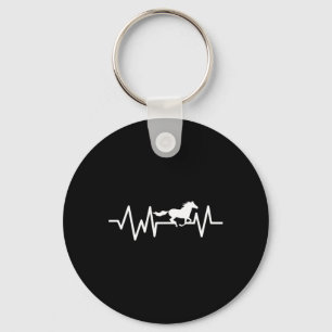 Horseback Riding Heartbeat Equestrian Rodeo Key Ring
