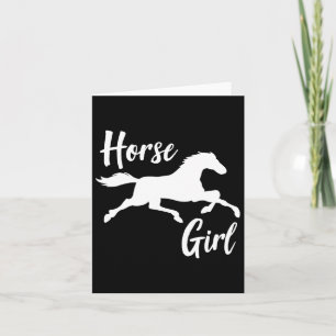 Horseback Riding Horse Girl Card