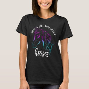 Horseback Riding Horse Girls Equestrian Women Hor T-Shirt