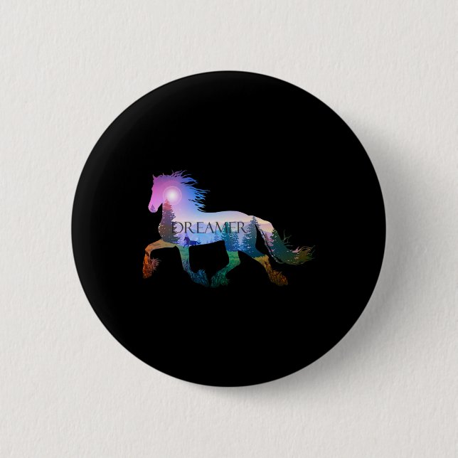 Horseback Riding Horse Lover  6 Cm Round Badge (Front)