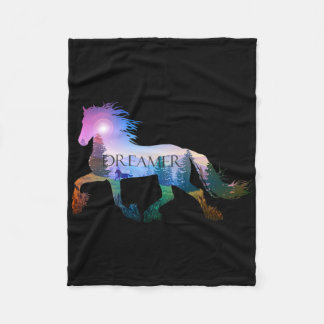 Horseback Riding Horse Lover Fleece Blanket