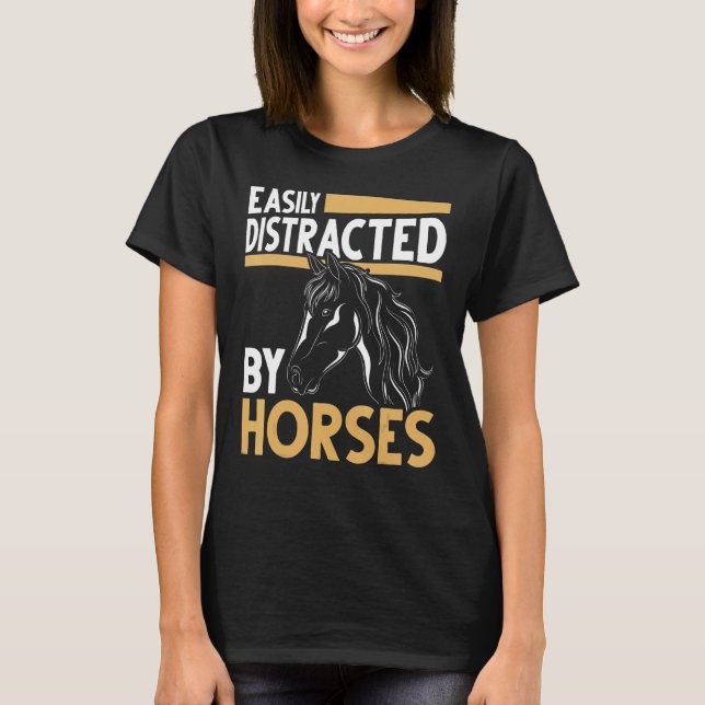 Horseback Riding Horse Rider Equestrian   Horse T-Shirt (Front)