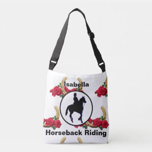 Horseback Riding Horse Shoe Flower Crossbody Bag