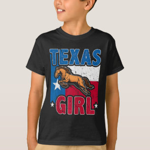 Horseback Riding Horses Girls Texas T-Shirt