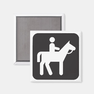 Horseback Riding Symbol Magnet