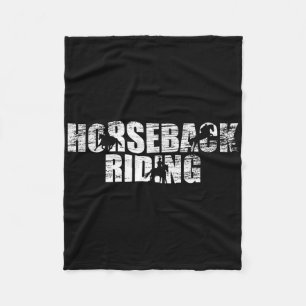 Horseback Riding Trail Riding Fleece Blanket