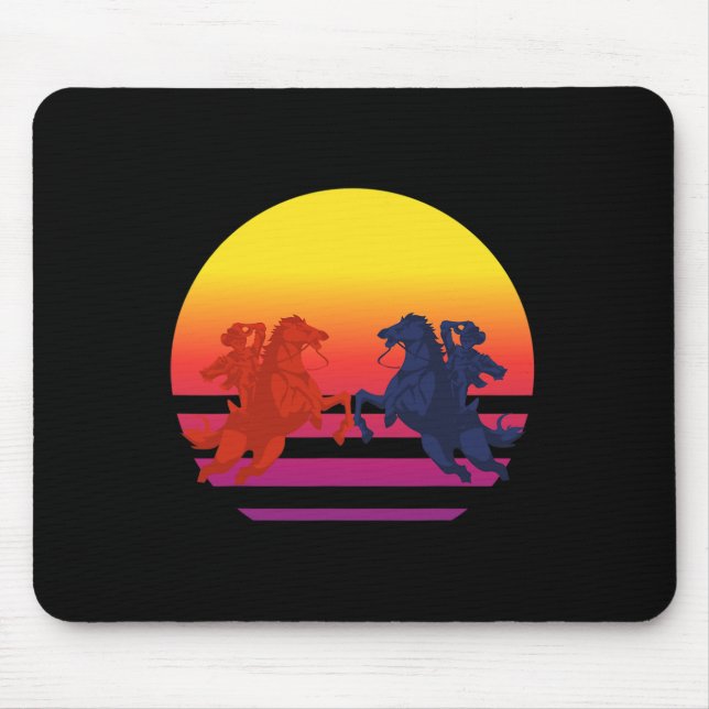 Horseback Riding Western Equestrian Texas Gift Ret Mouse Mat (Front)