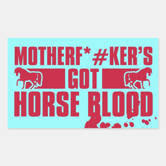 Horseblood Rectangular Sticker (Front)