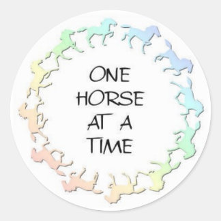horsecirclelogo classic round sticker