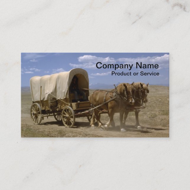 Horsedrawn Wagon business card (Front)