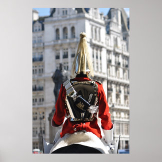 Horseguards on duty in London Poster