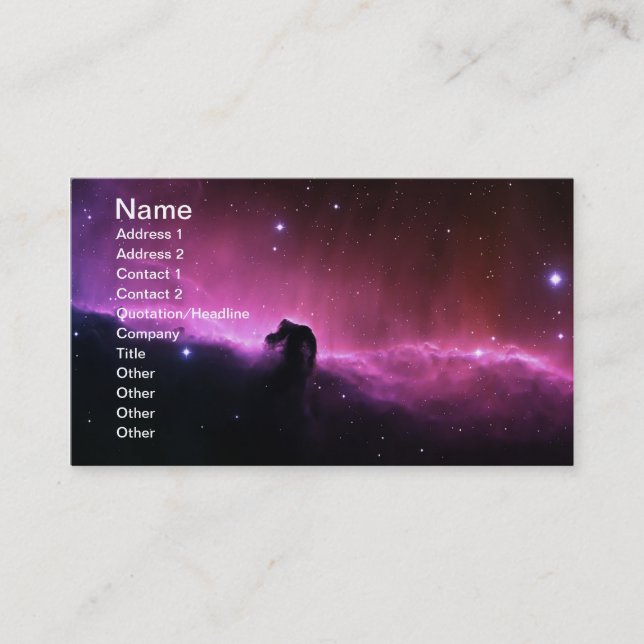 Horsehead Nebula Barnard 33 NASA Business Card (Front)
