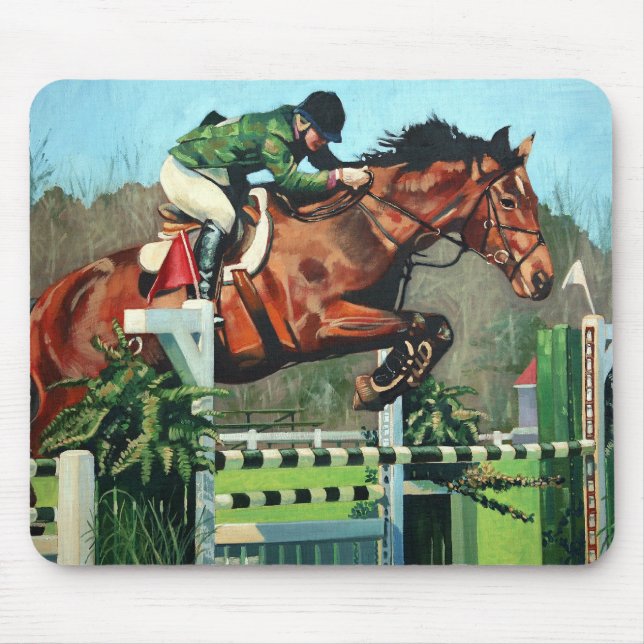 HorseJump highres Mouse Mat (Front)