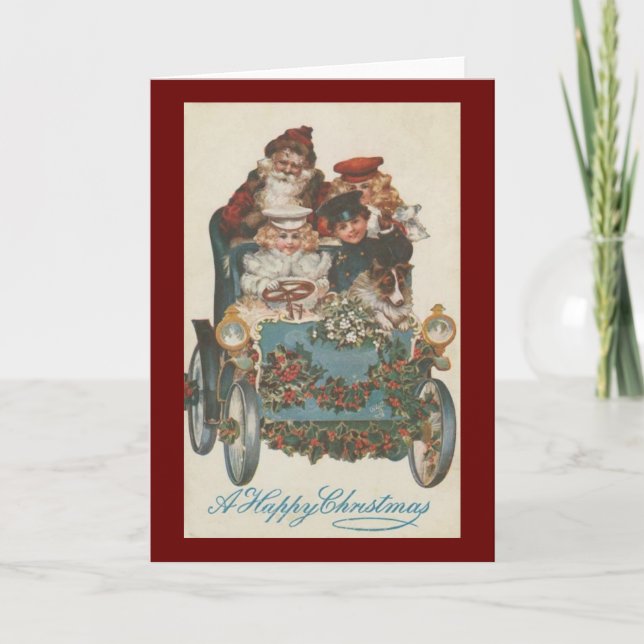 Horseless Carriage Christmas Card (Front)