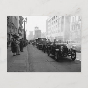 Horseless Carriage Parade, Los Angeles, 1951 Postcard