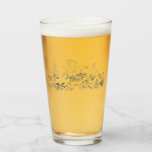 Horsemen Enjoy beer Glass
