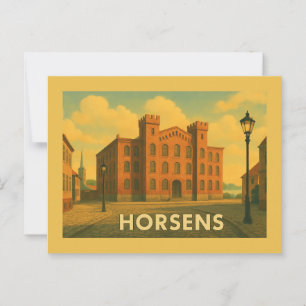 Horsens Denmark Harbor Postcard