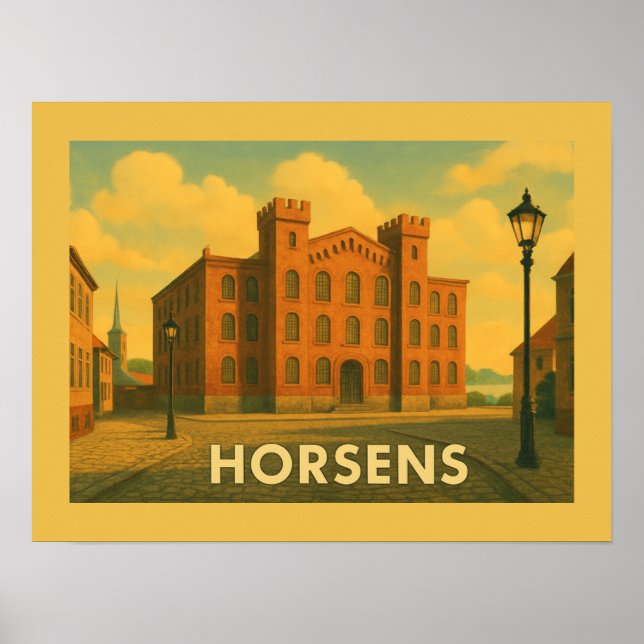 Horsens Denmark Harbour Poster (Front)