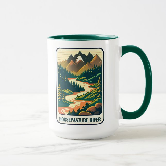 Horsepasture River North Carolina Colours Mug (Right)