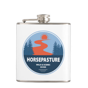 Horsepasture Wild And Scenic River North Carolina Hip Flask