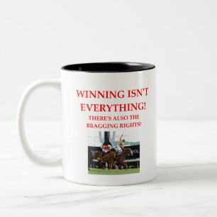 horseracing Two-Tone coffee mug