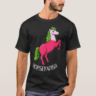 Horseradish Horse Animal Farming Radish Vegetable T-Shirt