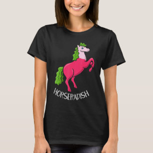 Horseradish Horse Animal Farming Radish Vegetable T-Shirt