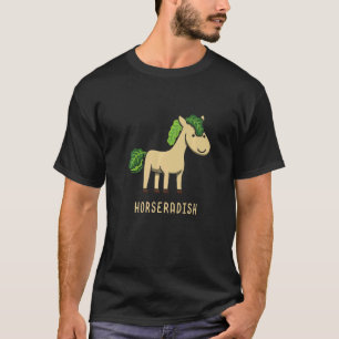 Horseradish Horse Animal Farming Radish Vegetable T-Shirt