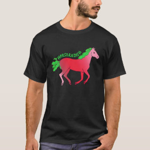 Horseradish Horse Animal Farming Radish Vegetable T-Shirt
