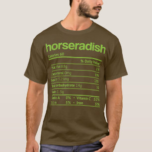 Horseradish Nutrition Facts Funny Thanksgiving Chr T-Shirt