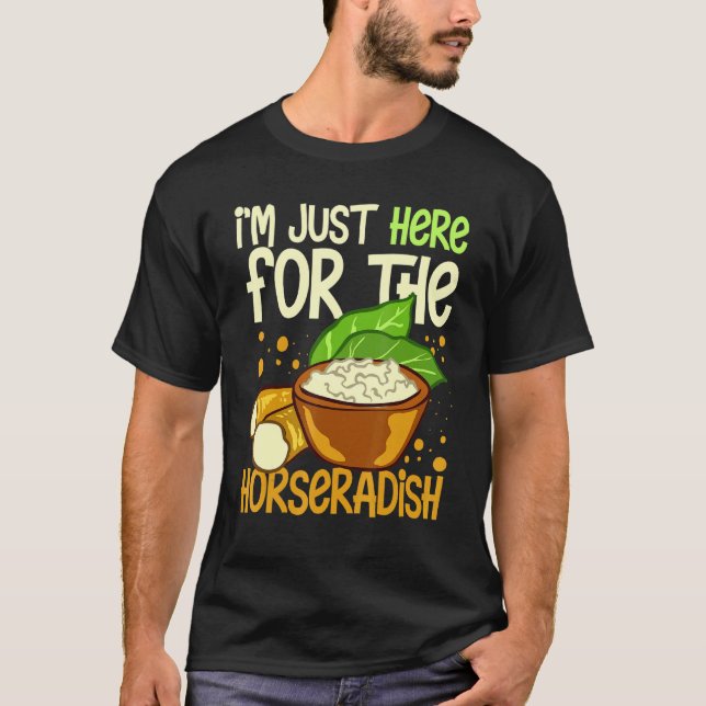 Horseradish Sauce Cream Plant Recipe Root Fresh Di T-Shirt (Front)