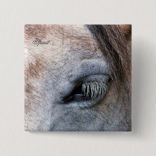 HORSES 15 CM SQUARE BADGE