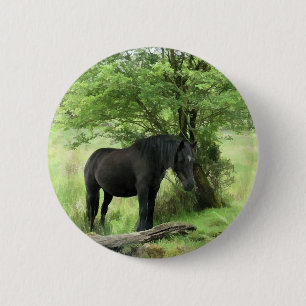 HORSES 6 CM ROUND BADGE